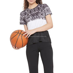 เสื้อยืดผู้หญิงผ้าฝ้ายระบายอากาศลายปักสีทึบออกแบบได้ตามต้องการฤดูร้อน - Product Image 5