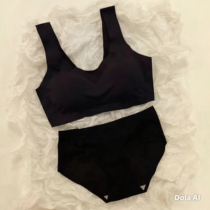 Seamless ice silk lingerie, <b>Korean</b> style, push-up camisole, wire-free <b>bra</b> set, student development vest, thin style. - Product Image 5