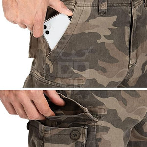 Pantalones cortos cargo para hombre, de algodón, ligeros, transpirables, de corte holgado, los más vendidos. - Product Image 4