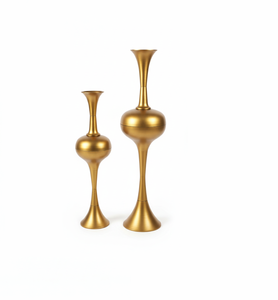 Jarrón Decorativo Moderno de Aluminio |   Jarrón Alto para Flores con Acabado Dorado Antiguo |   Mesa de Centro Contemporánea para Sala de Estar, Decoración de Bodas - Product Image 2