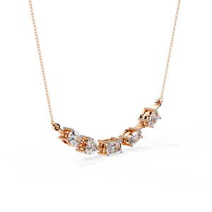 Multi Shape Lab Grown Diamond <b>Pendant</b> Chain Necklace Solid Yellow Rose White Gold Sterling Silver Oval Heart Marquise <b>Emerald</b> Cu - Product Image 2