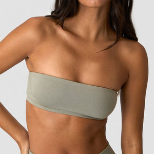 Soutien-gorge de sport pour femme avec bretelles intégrées, très extensible, personnalisable, uni, pour le yoga, les activités décontractées et l'entraînement en extérieur, dos nu tendance - Product Image 4