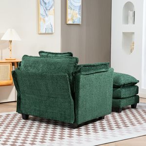 Divano Oversize 55.32*39.76 per Interni, Pouf Portatile in Bouclé, Letto Singolo con Seduta Più Larga, Cuscino Doppio Profondo e Robusto per Soggiorno - Product Image 6