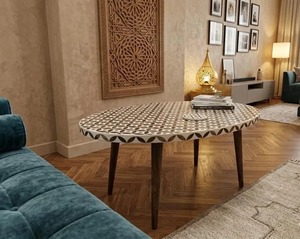 Epoxy Handmade Wood Dining <b>Table</b> with Unique Epoxy Resin Top Decorative Home <b>Wall</b> Use Best Price Sale - Product Image 1