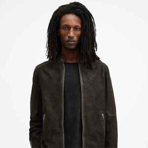 Blouson Premium Homme en Cuir Véritable Daim Coupe Slim Style Bomber Racer Vintage Décontracté Motard Moto Tendance Vêtement d'extérieur 2026 - Product Image 1
