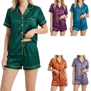 Ensemble pyjama deux pièces d'été pour femmes, grande taille, lingerie sexy en dentelle, robe de nuit décontractée avec cordon de serrage et taille élastique pour filles - Product Image 2