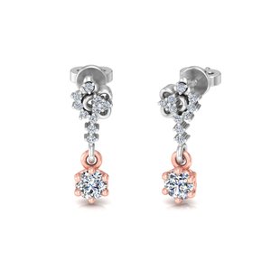 Minimalist Round Cut Lab Grown Diamond 10k,14K,18k Solid Gold <b>Earring</b> <b>Tops</b> for Gift Party & Anniversary - Product Image 6