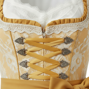 Robe Dirndl pour femmes, tissu respirant imprimé sur mesure, longueur genou, sans manches, broderie allemande, robe Dirndl pour femmes pour les événements - Product Image 4