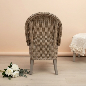 Handwoven Rattan Dining <b>Chair</b> Cushion Coastal Eco-Friendly Durable Ergonomic High-<b>Back</b> <b>Support</b> Luxury Home Hotel Restaurant - Product Image 5