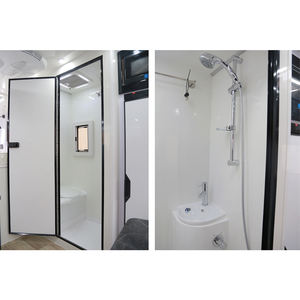 Camioneta camper todoterreno personalizada para acampar fuera de la red, con energía solar, para camionetas pickup, con baño y ducha. - Product Image 6