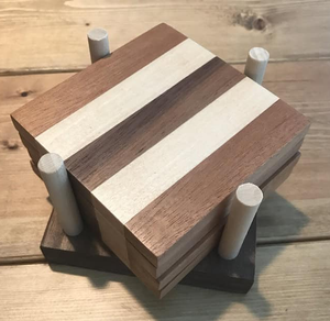 Posavasos Cuadrados de Madera Aislantes para Restaurante y Hogar, Hechos a Mano, al Mejor Precio - Product Image 1