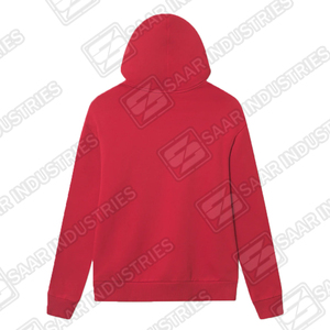 Sudadera con Capucha Roja Ikhlas Sports, Poliéster/Algodón, Corte Holgado, Bolsillo Canguro, Capucha con Cordón, Ropa Casual Urbana Unisex - Product Image 3