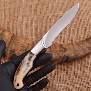 Cuchillo de Caza y Camping UA Supplies de Acero Inoxidable de Grado Industrial, Excelente Calidad, Hoja Entera con Punta Caída, Mango de Micarta, 58 HRC - Product Image 3