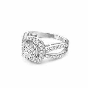Bague classique Prestige Spark pour femme en argent sterling 925 avec diamant de laboratoire taille brillant de 2,50 carats certifié IGI et plaqué rhodium - Product Image 2