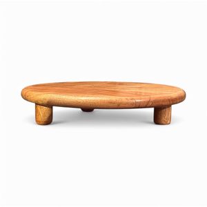 Soporte Elevado de Madera Natural para Servir, Plataforma Rectangular de Madera con Patas Elevadas, para Servir Alimentos en la Encimera de la Cocina de Estilo Rústico - Product Image 3