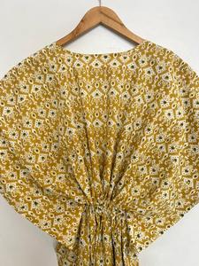 Caftán de Algodón para Mujer, Traje de Noche, Vestido Largo Informal, Cintura Natural, Perfecto como Cubrebañador, Regalo para Mamá - Product Image 2