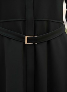 <b>Ladies</b> Modest Full Length Maxi <b>Abaya</b> Plain Long Sleeve Belted Casual Islamic Style Comfortable Breathable Polyester Daily Wear - Product Image 3