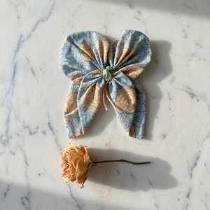 Paisley Trendy Floral Printed Cotton Hair <b>Bow</b> <b>Clip</b> 12cm European American Style Girls Daily Wear Party Soft Comfortable Kids - Product Image 2