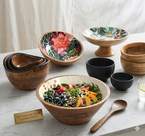 Bol en bois fait main, intérieur noir poli, style Wabi Sabi, pour servir les aliments, idéal pour offrir - Product Image 4