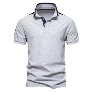 Camiseta Polo de Manga Corta Cómoda y Económica de Alta Demanda, Diseño con Botones, Cuello en Contraste de Lujo, Camiseta Polo para Uso Diario - Product Image 2