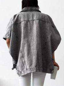 <b>Top</b> Fashion <b>Men's</b> Denim Jacket Canvas Fabric Eco-Friendly Breathable Winter Casual Hooded Front Logo - Product Image 6