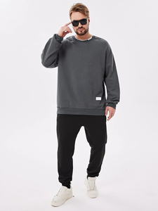 Men's Winter Athletic Training Sweatshirt | <b>Tech</b> Fleece Performance Pullover | Quick Dry | Embroidered Oversized Lined Sports - Product Image 2