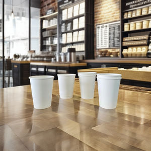 แก้วกาแฟแบบใช้แล้วทิ้ง เกรดอาหาร ผลิตจากพลาสติก PE เคลือบผิวเดียว เป็นมิตรต่อสิ่งแวดล้อม ยี่ห้อ GREEN NEST พร้อมบริการพิมพ์โลโก้ตามสั่ง - Product Image 3