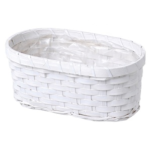 Maceta Ovalada de Bambú Estilo Rústico Antiguo en Color Gris Lavado para Jardín - Cestas de Maceta Ecológicas y Duraderas - Product Image 6