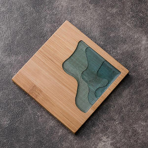 Posavasos Cuadrados de Madera de Olivo con Borde de Resina Epoxi - Product Image 6