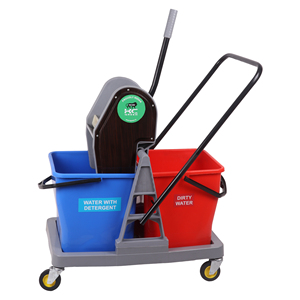 <b>Cleaning</b> <b>Mopping</b> Double Bucket Trolley - Product Image 3