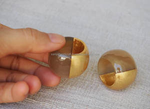 แหวนเขาควายธรรมชาติคุณภาพดีที่สุดของงานหัตถกรรม saniya แหวนขัดมันแบบหนาๆสำหรับเป็นของที่ระลึกหรือของขวัญความรัก - Product Image 3