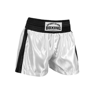 Latest Design Boxing <b>Shorts</b> <b>White</b> And Black Combination Lightweight Boxing <b>Shorts</b> With Customize Logo - Product Image 4