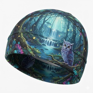 Gorro de invierno estilo jacquard, material de poliéster, transpirable, gorro tipo skull, para uso en exteriores, calidad premium, gorro para ciclismo. - Product Image 4