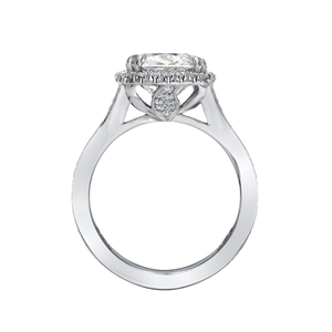 Anillo Iced Jewelz con corte de cojín de 2.50 quilates, oro amarillo de 14K, chapado en oro para ella, anillo de compromiso IGI, anillo de boda - Product Image 2