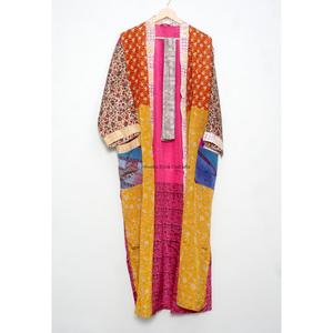 <b>Women's</b> Elegant Silk V-neck Long Breathable Kimono <b>Robe</b> Patchwork Front Quick <b>Dry</b> Beachwear Cover Bikini Sleepwear Spring Autumn - Product Image 2