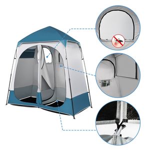 Tenda Doccia Portatile Pop-Up da Campeggio 90x90x48 Pollici per Esterni, Cabina Istantanea a 2 Stanze con Spogliatoio e Riparo per Cambiarsi - Product Image 4
