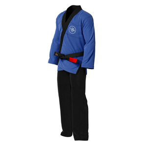 Blue BJJ <b>Kimono</b> 100% Pearl Weave Cotton Regular Fit Adult <b>Men's</b> Martial Arts Wear Breathable Lightweight Anti-Bacterial Front - Product Image 5