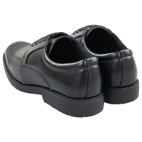 Chaussures habillées de bureau pour hommes ARUKOKA AK731K en cuir végétalien souple noir, à lacets, extra larges (6E), semelle respirante