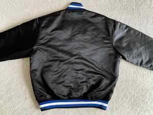 Custom Premium Satin Varsity Jacket 2026 Black Orlando Magic Retro Bomber Sports Jacket with Tackle Twill <b>Applique</b> Logos HD - Product Image 2