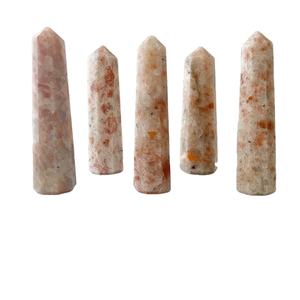 Tour d'agate de qualité supérieure Chakra pierre de soleil cristal obélisque poli artisanat en pierre semi-précieuse pour la décoration de la maison Feng Shui - Product Image 1