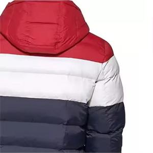 Men Color Blocking Hooded Puffer <b>Jacket</b> Windproof Winter Casual Coat Polyester Wadding Zipper Closure 2026 - Product Image 4
