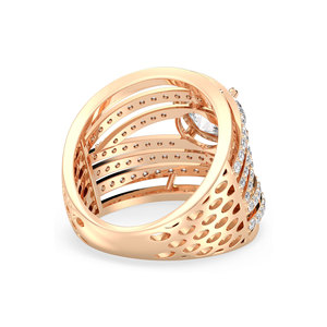 REYES New Arrival IGI Certified HPHT CVD Lab Grown Diamond <b>Statement</b> <b>Ring</b> For Women Wholesale 14K Solid Gold Fine Jewelry - Product Image 4