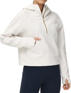 Sudadera con Capucha para Mujer, Color Gris Claro, Manga Larga, Cierre de Cremallera, Estilo Crop Top, Mezcla de Algodón y Felpa, Transpirable, Sin Forro, para Otoño - Product Image 3