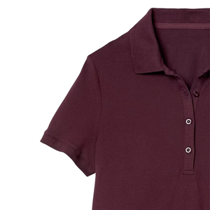 <b>Women's</b> Solid <b>Polo</b> Shirt Short Sleeve Knitted Collared Top Casual Regular Fit - Product Image 5