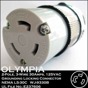 Approuvé connecteur NEMA L5-30 De Verrouillage Connecteur - Product Image 2