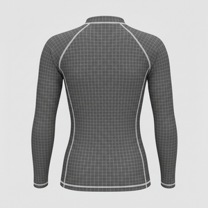 เสื้อรัดรูปแขนยาวแบบยูนิเซ็กซ์ ผลิตจากผ้าหรูหราที่ยั่งยืน สำหรับกีฬา BJJ MMA ยิวยิตสู กราปลิง และการฝึกซ้อม - Product Image 2