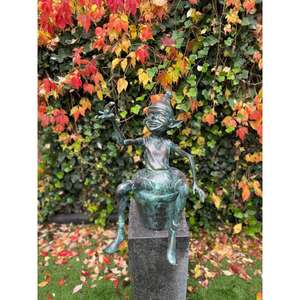 Estatua Decorativa de Hada Antigua en la Bañera, Color Verde Pátina, para Decoración de Jardín y Césped, Precio al por Mayor - Product Image 4