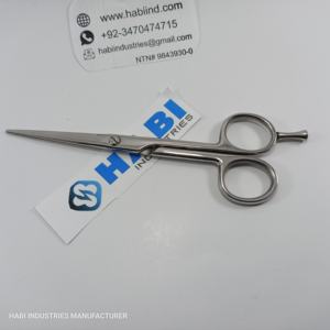 Tijeras Profesionales de Acero Inoxidable para Cortar el Cabello con Acabado Cromado, Hoja Afilada y Punta Redonda, Logotipo Personalizado, Herramientas de Belleza para Barbería - Product Image 1