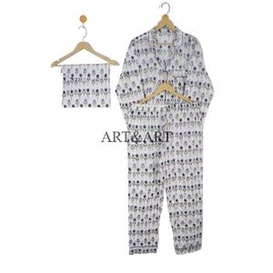 ชุดนอนผู้หญิงแขนยาวลายดอกไม้ ดีไซน์ใหม่ คุณภาพดีเยี่ยม ผลิตจากผ้าฝ้ายเนื้อนุ่ม ระบายอากาศได้ดี - Product Image 5