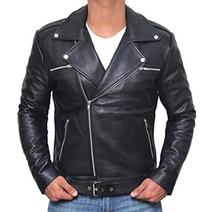 PU Leather <b>Jacket</b> Full Sleeves Casual Plain Dyed Eco-Friendly Professional Hot Sale OEM Service Breathable Men's Leather <b>Jackets</b> - Product Image 5
